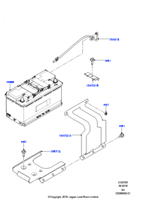 05B Batterie u. Befestigungsteile L462 DISCOVERY 5 2017 > (L462)