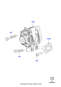 05D Generator u. Befestigungen L462 DISCOVERY 5 2017 > (L462),3,0 l DOHC GDI SC V6 BENZIN