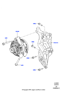 05E Generator u. Befestigungen L462 DISCOVERY 5 2017 > (L462),3,0 V6 D Gen2 Twin Turbo