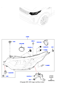05C Scheinwerfer/Blinkleuchten vorn L462 DISCOVERY 5 2017 > (L462),Mit Halogenscheinwerfern