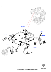 01E Motorkabelbaum L462 DISCOVERY 5 2017 > (L462),3.0L V6 Dieselmotor