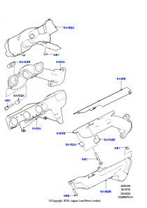 25F Auspuffkrümmer L462 DISCOVERY 5 2017 > (L462),Emissionsstufe EU6