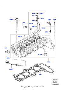 15AD Zylinderkopf L462 DISCOVERY 5 2017 > (L462),2.0L I4 DSL HIGH DOHC AJ200