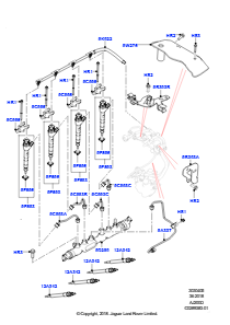 05AE Einspritzventile und Leitungen L462 DISCOVERY 5 2017 > (L462),2.0L I4 DSL MID DOHC AJ200