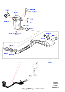 06AH Auspuffanlage vorn L462 DISCOVERY 5 2017 > (L462),EU6 + DPF Emissionen