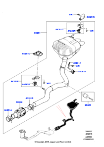 07AP Auspuffanlage hinten L462 DISCOVERY 5 2017 > (L462),2.0L I4 DSL HIGH DOHC AJ200