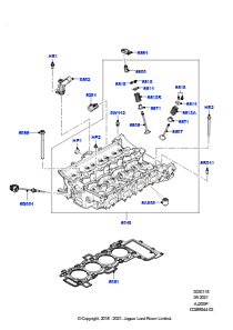 15AE Zylinderkopf L462 DISCOVERY 5 2017 > (L462),2.0L I4 DOHC AJ200 Benz., hohe L.