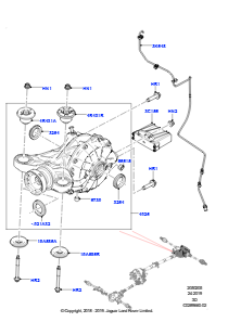 05C Hinterachse L462 DISCOVERY 5 2017 > (L462),Hinterachsgetriebe ungeschützt