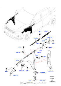 10AA Stirnwand und Kotflügel vorn L551 NEW RANGE ROVER EVOQUE 2019 > (L551),Werk Halewood