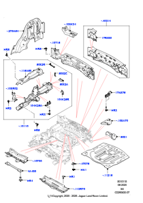 15AA Bodenbleche Mitte und hinten L551 NEW RANGE ROVER EVOQUE 2019 > (L551),Werk Halewood