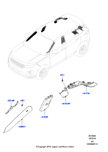 25AA Seitenverkleidung L551 NEW RANGE ROVER EVOQUE 2019 > (L551),Werk Halewood