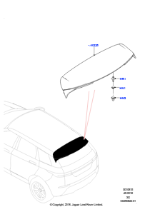 15AA Spoiler und zugehörige Teile L551 NEW RANGE ROVER EVOQUE 2019 > (L551),Werk Halewood
