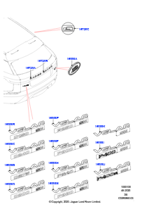 05D Schriftzüge L560 RANGE ROVER VELAR 2017 > (L560),Version - Core