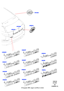 05E Schriftzüge L560 RANGE ROVER VELAR 2017 > (L560),Version - Core