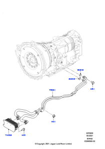 05H Getriebekühlsystem L462 DISCOVERY 5 2017 > (L462),2.0L I4 DOHC AJ200 Benz., hohe L.