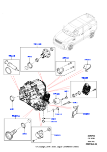 10K Einzelteile Verteilergetriebe L462 DISCOVERY 5 2017 > (L462),M. Vert.getr. m. 2 Ü.verh. m. ASR