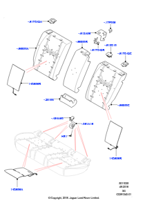 35AA Rücksitzpolst./Verkleidungen&Heiz. L551 NEW RANGE ROVER EVOQUE 2019 > (L551),Werk Halewood
