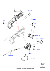 15AA Betätigung - Türschloss hinten L551 NEW RANGE ROVER EVOQUE 2019 > (L551),Werk Halewood