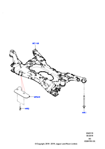 15AA Vorderer Querträger u. Stabilisator L551 NEW RANGE ROVER EVOQUE 2019 > (L551),Werk Halewood