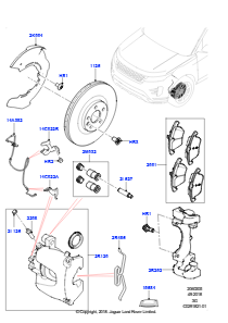 05AA Bremsscheiben/Bremssättel vorn L551 NEW RANGE ROVER EVOQUE 2019 > (L551),Werk Halewood