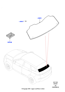25AA Heckscheibe L551 NEW RANGE ROVER EVOQUE 2019 > (L551),Werk Halewood