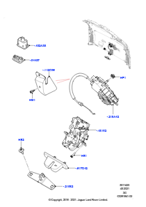 20AA Betät.-mech. - Schloss - KD/Heckkl. L551 NEW RANGE ROVER EVOQUE 2019 > (L551),Werk Halewood