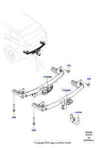 05AA Anhängevorrichtung L551 NEW RANGE ROVER EVOQUE 2019 > (L551),Werk Halewood