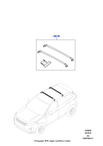 05AA DACHHOLME & QUERTRÄGER L551 NEW RANGE ROVER EVOQUE 2019 > (L551),Werk Halewood