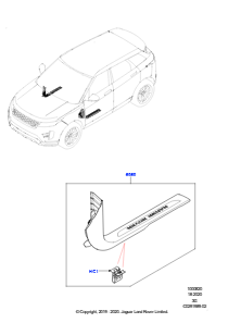 20AA TÜRSCHWELLERBLENDEN L551 NEW RANGE ROVER EVOQUE 2019 > (L551),Werk Halewood