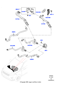 15AA Heizungsschläuche L551 NEW RANGE ROVER EVOQUE 2019 > (L551),Werk Halewood