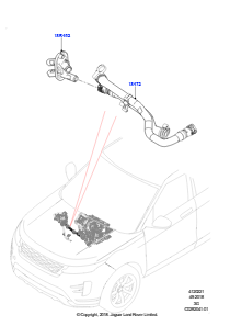 21AA Schläuche - Zusatzheizung L551 NEW RANGE ROVER EVOQUE 2019 > (L551),Werk Halewood