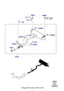 07AS Auspuffanlage hinten L551 NEW RANGE ROVER EVOQUE 2019 > (L551),Werk Halewood