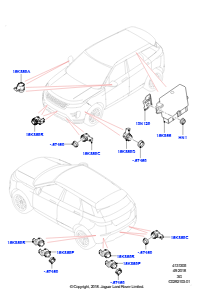 05AA Einparkhilfe L551 NEW RANGE ROVER EVOQUE 2019 > (L551),Werk Halewood