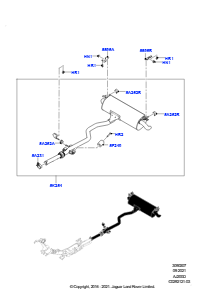 07AT Auspuffanlage hinten L551 NEW RANGE ROVER EVOQUE 2019 > (L551),Werk Halewood