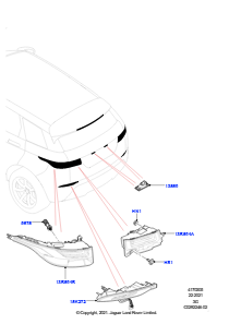 05AA Schlußleuchten L551 NEW RANGE ROVER EVOQUE 2019 > (L551),Werk Halewood