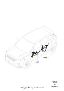 13AA Kabelstrang - Karosserieöffnungen L551 NEW RANGE ROVER EVOQUE 2019 > (L551),Werk Halewood