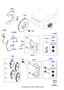 05AB Bremsscheiben/Bremssättel vorn L551 NEW RANGE ROVER EVOQUE 2019 > (L551),Werk Halewood