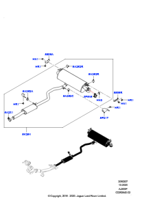 07BA Auspuffanlage hinten L551 NEW RANGE ROVER EVOQUE 2019 > (L551),Werk Halewood