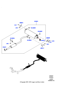 07BB Auspuffanlage hinten L551 NEW RANGE ROVER EVOQUE 2019 > (L551),Werk Halewood