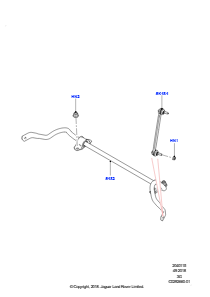 15AB Vorderer Querträger u. Stabilisator L551 NEW RANGE ROVER EVOQUE 2019 > (L551),Werk Halewood
