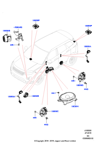 05AC Lautsprecher L551 NEW RANGE ROVER EVOQUE 2019 > (L551),Werk Halewood