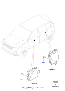 05AB Module u. Sensoren - Fahrzeug L551 NEW RANGE ROVER EVOQUE 2019 > (L551),Werk Halewood