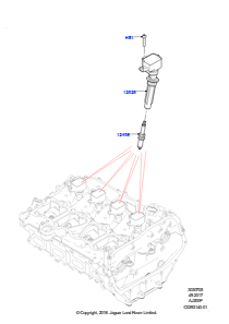05AF Zündspule/Kabel/Zündkerzen L550 DISCOVERY SPORT 2015 > (L550),Werk Halewood