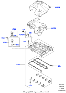 15AG Zylinderkopfhaube L551 NEW RANGE ROVER EVOQUE 2019 > (L551),Werk Halewood