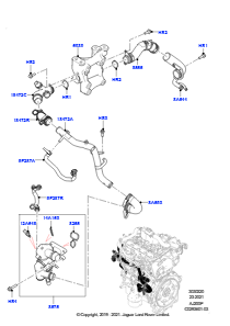 20F Thermostat/Gehäuse und Anbauteile L551 NEW RANGE ROVER EVOQUE 2019 > (L551),Werk Halewood