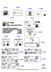 10AB Etiketten L551 NEW RANGE ROVER EVOQUE 2019 > (L551),Werk Halewood