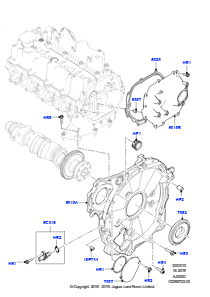 10AE Abdeckung Nockenwellenantrieb L551 NEW RANGE ROVER EVOQUE 2019 > (L551),Werk Halewood