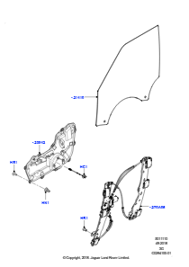 10AA Scheiben/Fensterbet. - Tür vorn L551 NEW RANGE ROVER EVOQUE 2019 > (L551),Werk Halewood