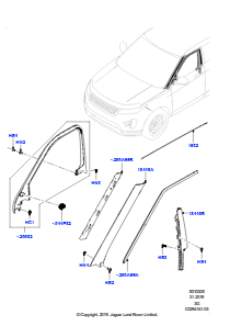 05AC Türen v., Scharniere u. Dicht. L551 NEW RANGE ROVER EVOQUE 2019 > (L551),Werk Halewood