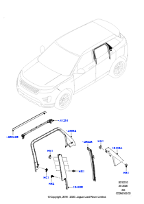 10AC Türen h., Scharniere u. Dicht. L551 NEW RANGE ROVER EVOQUE 2019 > (L551),Werk Halewood